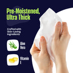 Adult Wipes for Elderly 1 Pack - Hospital Grade Extra Large Extra Thick Disposable Washcloths for Adult No-Rinse Bathing & Shower Alternative - Fragrance-Free XXL