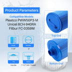 POOLPURE 6CH-940RA Spa Filter Replaces Pleatco PWW50P3-M(1 1/2" Coarse Thread), Filbur FC-0359M, 03FIL1400, 45 sq.ft Screw in Filter 2 Pack