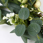 JINGHONG Eucalyptus Wreaths for Front Door 20 Inch Green Home Decor for Wall Porch Window Spring Summer Wreath with Big Berries for All Seasons Winter Christmas