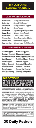 Fresh Start All-in-One Daily Vitamin Pack - Stress & Mood Support - Ashwagandha, Panax Ginseng, Adaptogens, B-Complex & Super Greens - 30 Day Supply