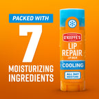 O'Keeffe's Lip Repair Lip Balm With Cooling Relief for Dry, Cracked Lips - Stick (4 Pack) - Moisturizer for Very Dry Lips