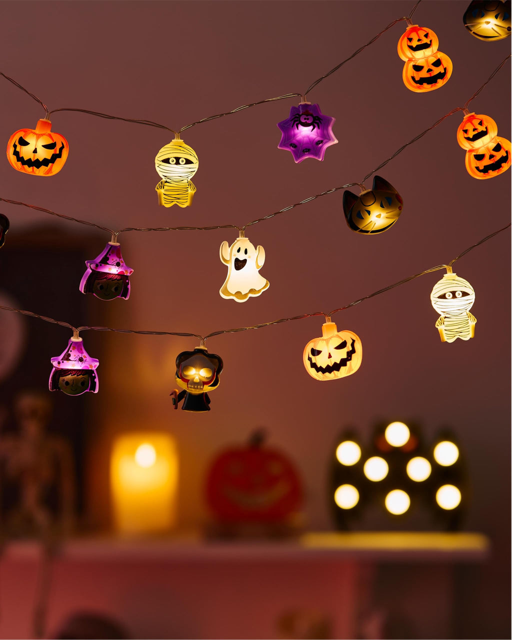 LOLStar Halloween String Lights, 10FT 20 LED Halloween Fairy Lights Decor