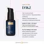 Quicksilver Scientific Nanoemulsified D3K2 - Emulsified Liquid Vitamin D3 + K2 MK7 Liposomal Supplement for Heart, Bone Health + Immune Support - Bioactive 2500IU for Enhanced Absorption (1.7oz/50ml)
