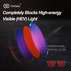 Goiteia Red Blue Light Glasses for Sleep-Blocking Blue & Green Light, Red Tinted Glasses for Relieve Eye Strain & Improve Sleep,Spring Hinges for Superior Comfort
