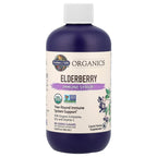 Garden of Life Organics Plant Based Elderberry Immune Syrup 6.59 floz (195 mL) for Kids & Adults - Sambucus, Echinacea, Zinc & Vitamin C, 0g Sugar, Organic Vegan Gluten Free Herbal Supplement