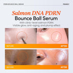 FRANKLY Salmon PDRN Bounce Ball Serum – 99% Pure PDRN Salmon DNA for Post Microneedling Recovery, Redness & Damaged Skin Repair | Glass Skin Korean Skincare | Lightweight, Non Sticky | 1.01 fl oz