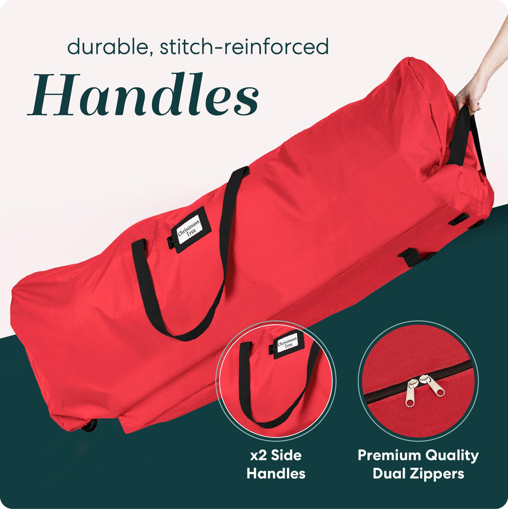 Handy Laundry Christmas Tree Storage Bag with Wheels - 600D Oxford, 9 Ft