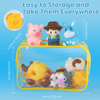Oriate Animal Farm Finger Puppets, 10Pcs Bath Finger Toys for Toddlers 1-3