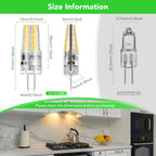 BUBO 10 Pack G4 LED Bulb 2W Equivalent 30W 3000K Warm White 250 Lumens 360°Beam Angle, T3 Halogen Bulb Replacement Landscape Bulbs, AC/DC 12V Led Lights G4 Bi-Pin Base for Outdoor Landscape Lighting