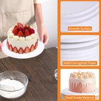 PFAMKEER 8Pcs Cake Boards 14 Inch Round,White Sturdy 1/2 Inch Cake Drum,14 Inch Cake Boards,Disposable Cake Plates,Corrugated Cake Base Cake Drums for Father's Day