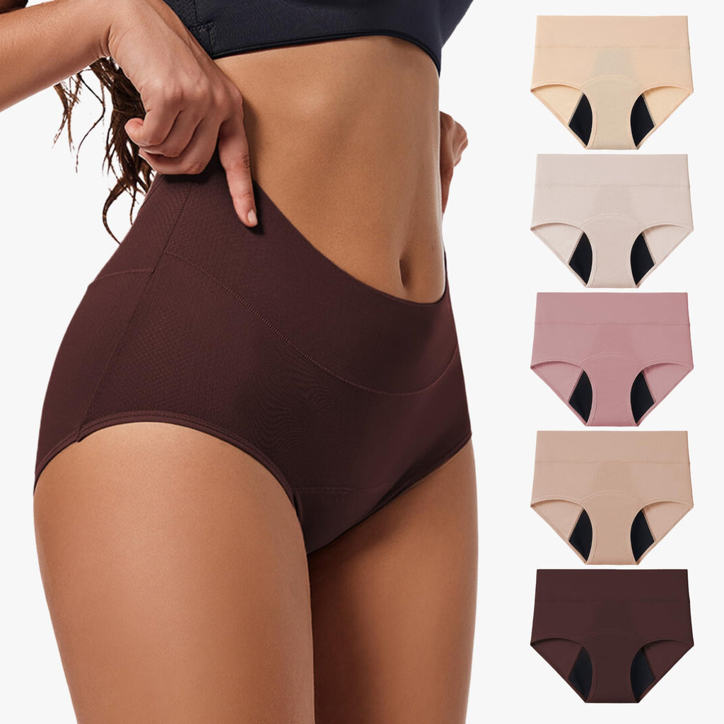 Everdries Washable & Reusable Incontinence Underwear for Women Over 60 - Leakproof, Discreet, Absorbent, Machine-Washable Panties (Comfort Plus, XL, Pack of 5)