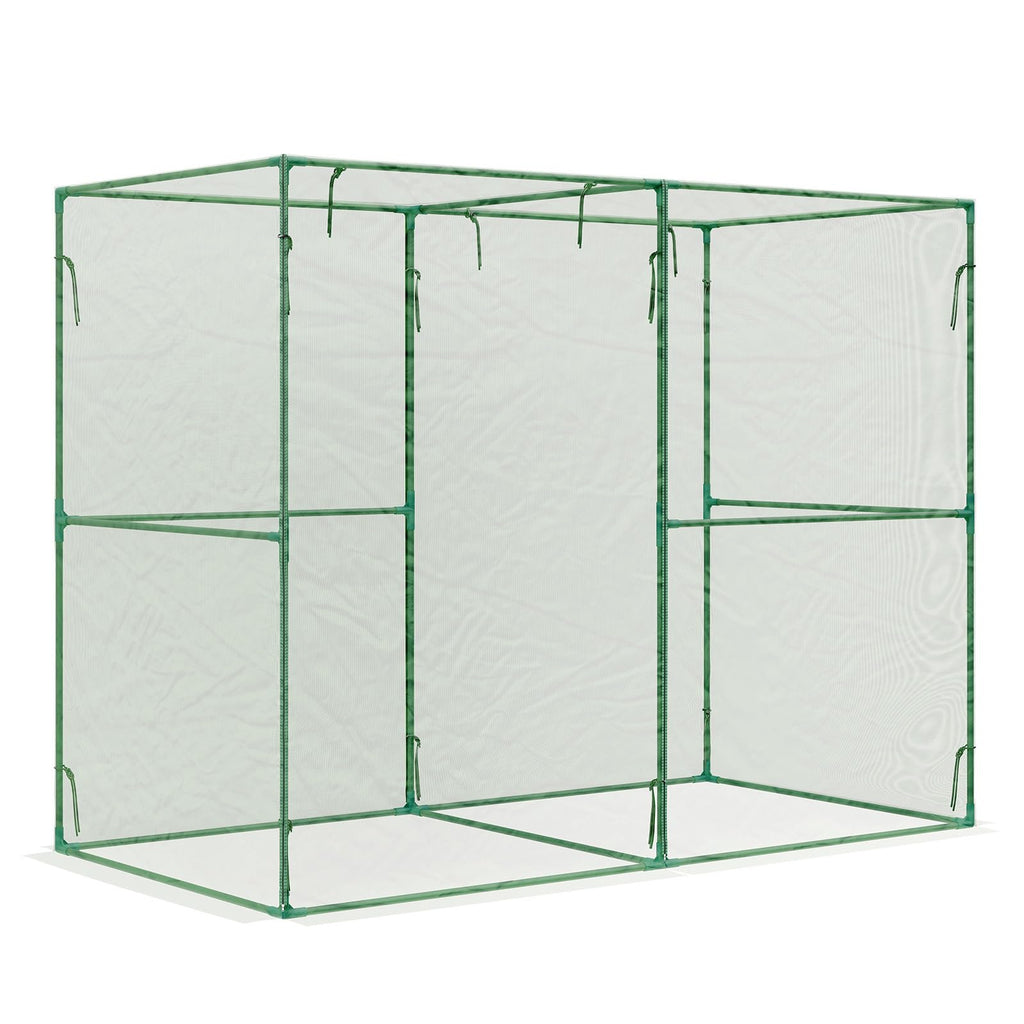 BPS Crop Cages for Garden Plant, 8x4x6 Ft Plant Netting Protection Tent with Zippered Door for Plants, Raised Garden Bed Cover with Frame for Vegetables, Fruits and Flowers