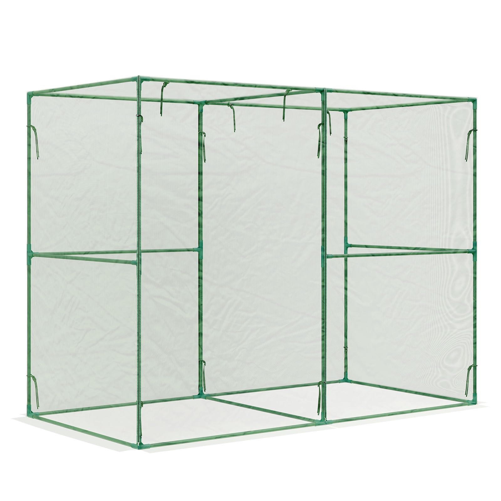 BPS Crop Cages for Garden Plant, 8x4x6 Ft Plant Netting Protection Tent with Zippered Door for Plants, Raised Garden Bed Cover with Frame for Vegetables, Fruits and Flowers
