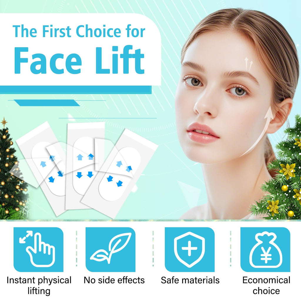 Face Lift Tape,Face Neck Tape Lifting Invisible,256pcs Instant Facelift Tape for Facial,Turkey Neck Jowls,Eyes Loose Skin,Double Chin,Wrinkles,Sagging Skin Tightening,V-Edge Face Necks Less Strip