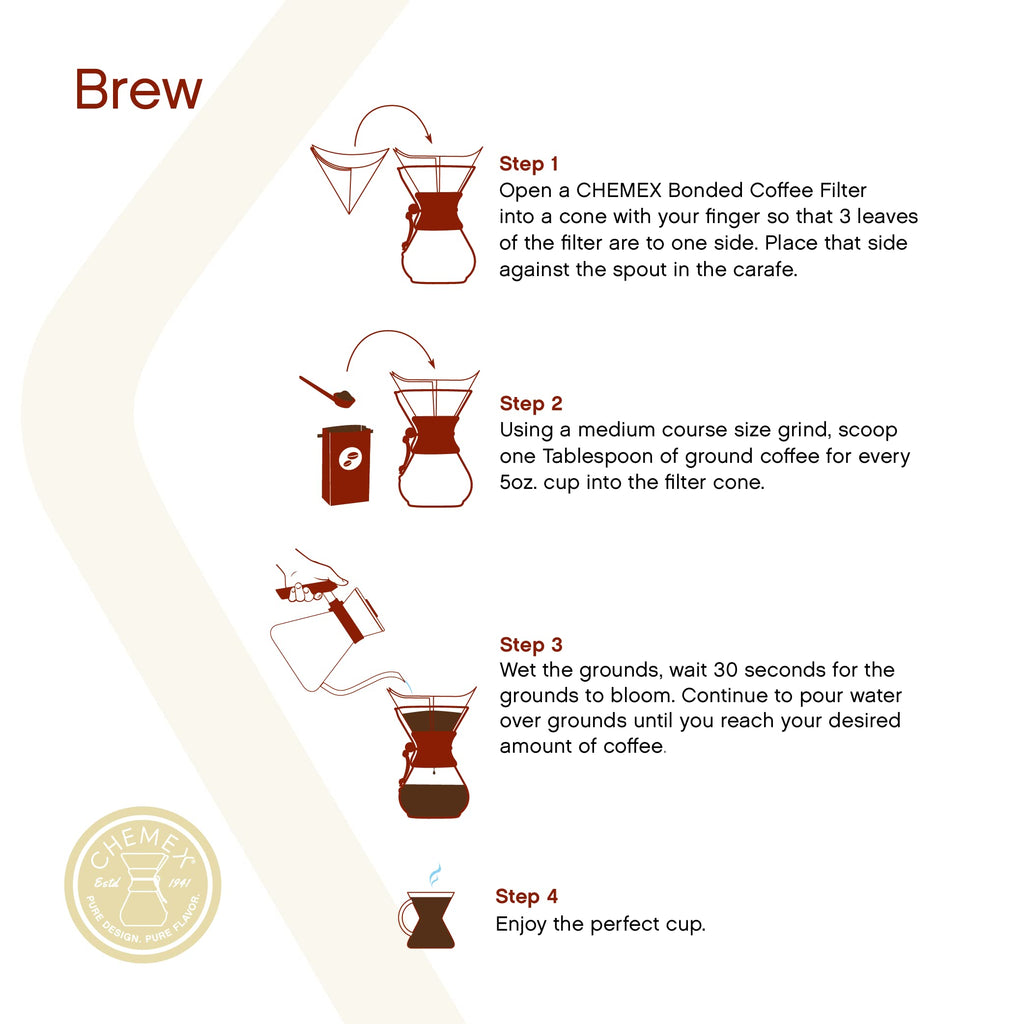 Chemex Unbleached, Pour Over FSU-100, 100ct