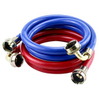 Rubber Washing Machine Hoses With Elbow 4FT,Washing Machine Elbow Hose with 3/4" Connection Supply for Hot and Cold Water Washer Hoses (2 Packs),Universal Fit for All Standard Wash Machines-by MIFLUS