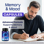 (3 Pack) Memory Mood and Brain Capsules - Official Daily Support Brain Health Supplement Pills Advanced Formula, Memory & Mood Brain & Memory Focus Reviews, 180 Capsules for 3 Months