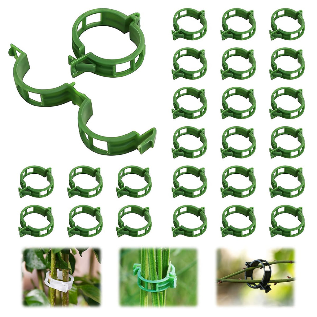 100 Plant Support Clips Reusable Garden Clips, Secured Plastic Plant Clips, Tomato Support Clips for Climbing Plants,Grape and Vine Vegetables Outdoor Indoor Plant Fixing Clips