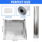 YoleShy Double Reflective Insulation 24 in X 20 FT RV Window Insulation for Summer Heat Reflective Window Film for Roof, Car, Garage Doors