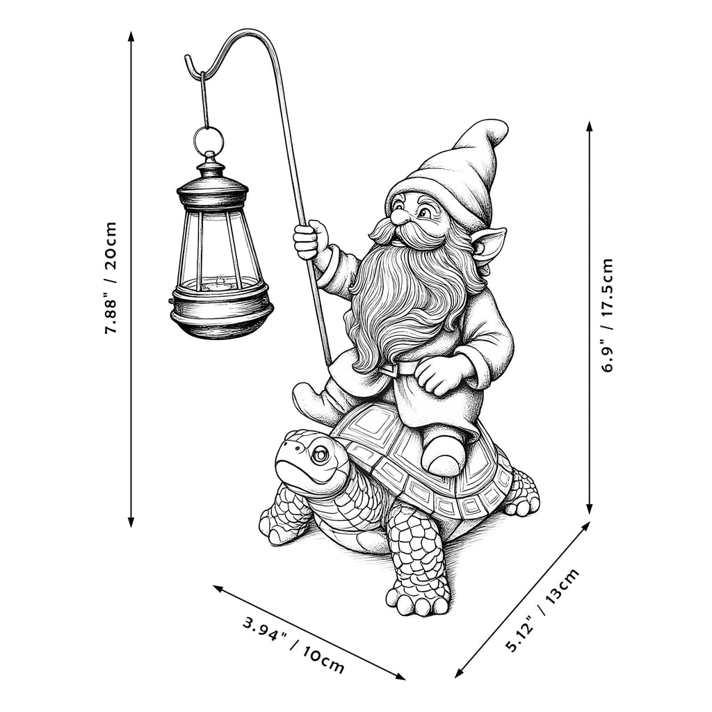 Outdoor Garden Gnome Statue, Solar Light Gnomes Statues Decoration for Yard
