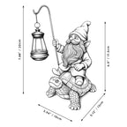 Outdoor Garden Gnome Statue, Solar Light Gnomes Statues Decoration for Yard