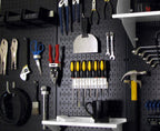 Wall Control 30-P-3232B Black Metal Pegboard Pack - (2) 32" Tall x 16" Wide Black Pegboards