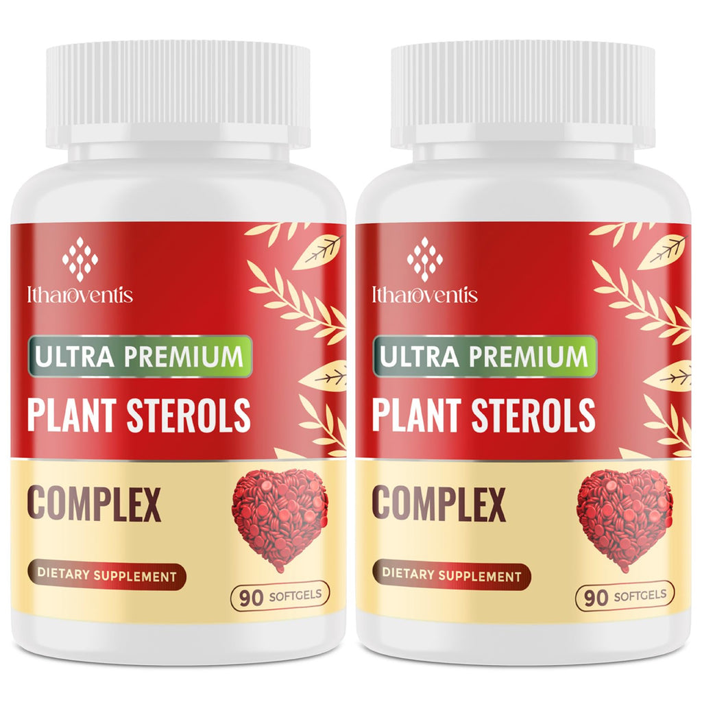Cholesterol Supplements with Plant Sterols, Niacin, Red Yeast Rice, Bergamot, Omega-3 & Garlic - Advenced Absorption Formula - 180 Softgels
