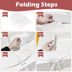 BoShahai 10 PCS White Gift Boxes with Lids 10.6x7.8x3.1 Inch Proposal box