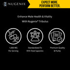 Nugenix Essentials Tribulus Terrestris for Men Extract - 95% Total Saponins, 1000mg High Potency, Extra Strength, 120 Count