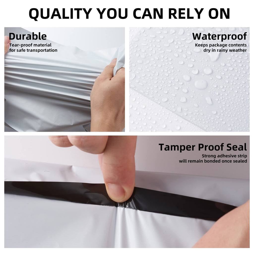 KKBESTPACK White Poly Mailers 14.5x19 in, Shipping Bags, 100 Pcs