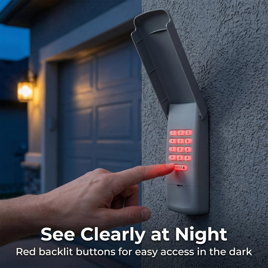 Universal Garage Door Opener Keypad Wireless Keypad Keyless Entry Compatible with LiftMaster Chamberlain Craftsman Genie Overhead Linear Wayne Dalton Garage Door Opener Remote Learn Button Dip Switch
