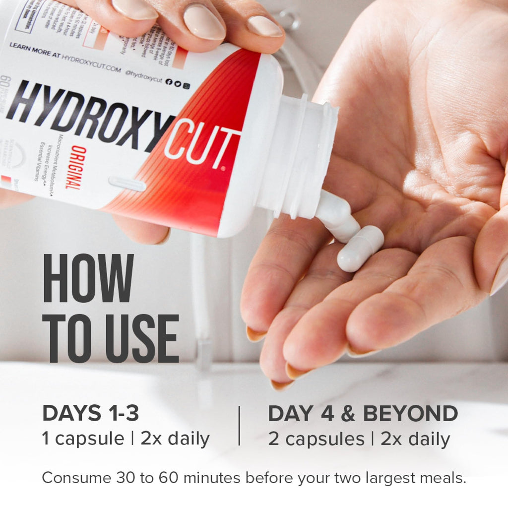 Hydroxycut Original - Thermogenic Supplement - Metabolism & Energy Support - Caffeine 200 mg, C. canephora robusta, Apple Cider Vinegar, Vitamins B & D - for Men & Women - 72 Rapid-Release Capsules