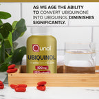 Qunol 100mg Ubiquinol, Powerful Antioxidant for Heart & Vascular Health, Essential for Energy Production, Natural Supplement Active Form of Coq10, 120 Count