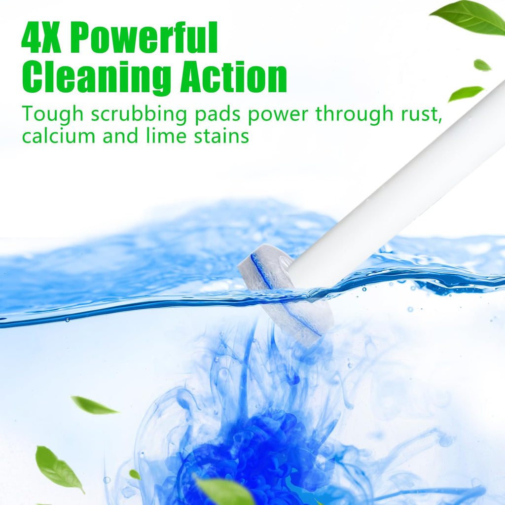 30 Count Toilet Wand Refills for Clorox, 4X Cleaning Power Toilet Bowl Cleaner Refill Pads for Clorox Wand System, Disposable Toilet Brush for Bathroom Cleaning，Light Scent