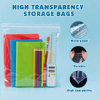 100 Pack Large 3 Gallon Storage Bags with Zipper Top, 16 x 18in Zipper Bags