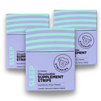 STRIPPIES Dissolvable Sleep Strips – Fast-Acting Melatonin 5mg with L-Theanine, Lavender, Chamomile, Hibiscus & Valerian – Natural Cranberry Flavor – 90 Strips