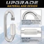 sprookber 304 Stainless Steel Chain Quick Links, Chain Connector, Set of 6