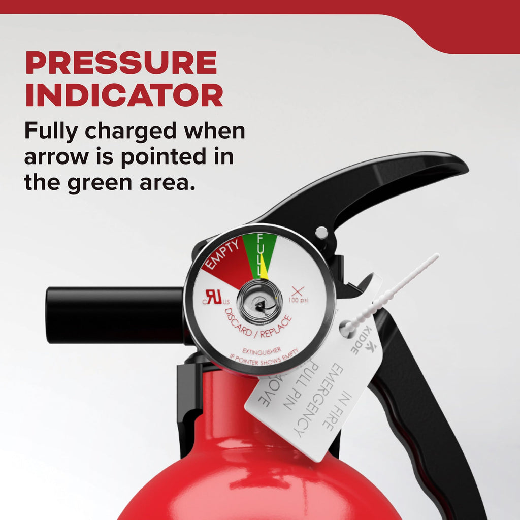 Kidde FA110G Multi Purpose Fire Extinguisher, Wall Mount, for Home/Office/Dorm/Residential, 1A10BC
