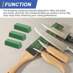 SCOTTCHEN Stropping Compound, 4 Oz, Fine Green Buffing Polishing Compound, Leather Strop Compound, Honing Compound for Knife Polishing-3Pack