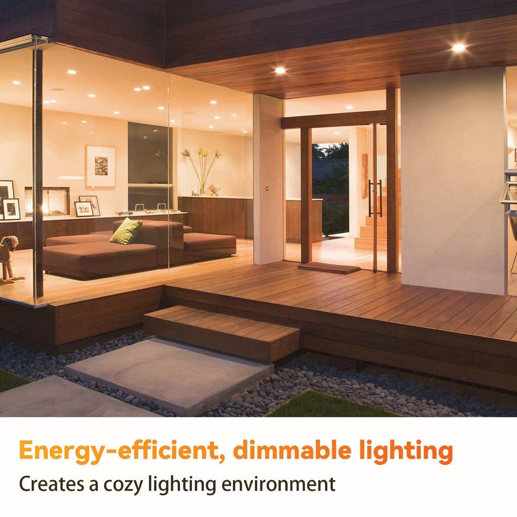 TJOY LED Flood Light Bulb 4 Pack, Recessed Ceiling Bulb, BR30, 65W Equivalent Efficient 9W, Dimmable, E26 Base, Warm White 3000K, 10 Year, 800 Lumens, 80CRI, LED Ceiling Light for Kitchen, Living room