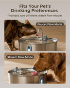 Smartoo Dog Water Fountain for Large Dogs Stainless Steel