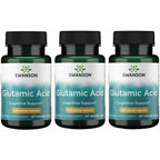 Swanson Amino Acid Glutamic Acid 500 Milligrams 60 Veg Capsules (3 Pack)