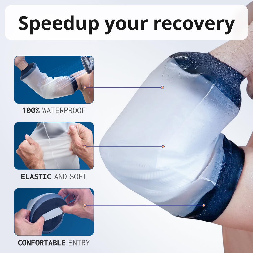 FIGHTECH PICC Line Shower Cover | Available in 3 Sizes | Reusable IV & PICC Line Sleeve | Waterproof Cast Cover for Elbow | PICC Line Covers for Upper Arm Wound (Weight: 170-250 pounds)