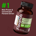 CocoaVia Heart & Brain Supplement, 30 Day, Cocoa Flavanol Extract, Memory & Circulation Booster, Nitric Oxide, Boost Oxygen & Energy, Plant Based, Gluten Free, Vegan, 60 Capsules