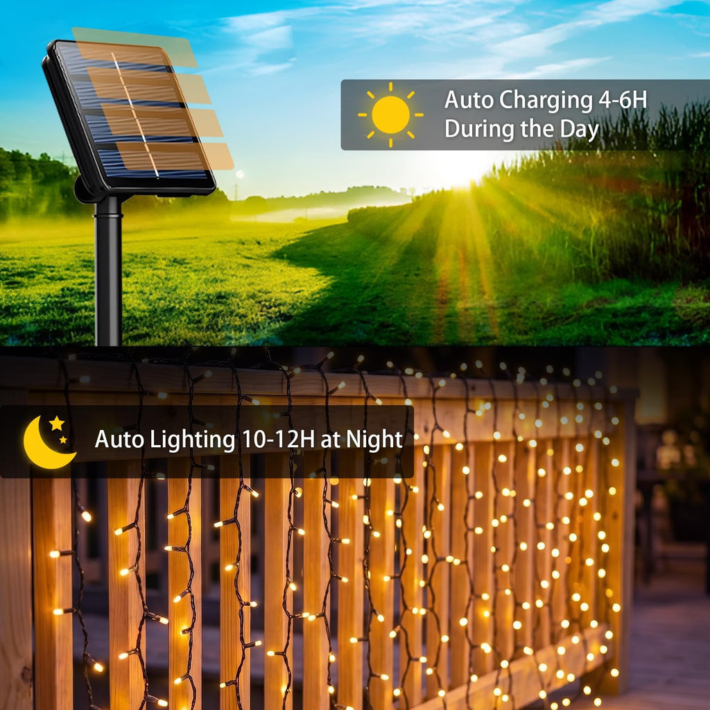 SyouHome Solar String Lights Outdoor, 6 Pack 600 LED Solar Christmas Lights