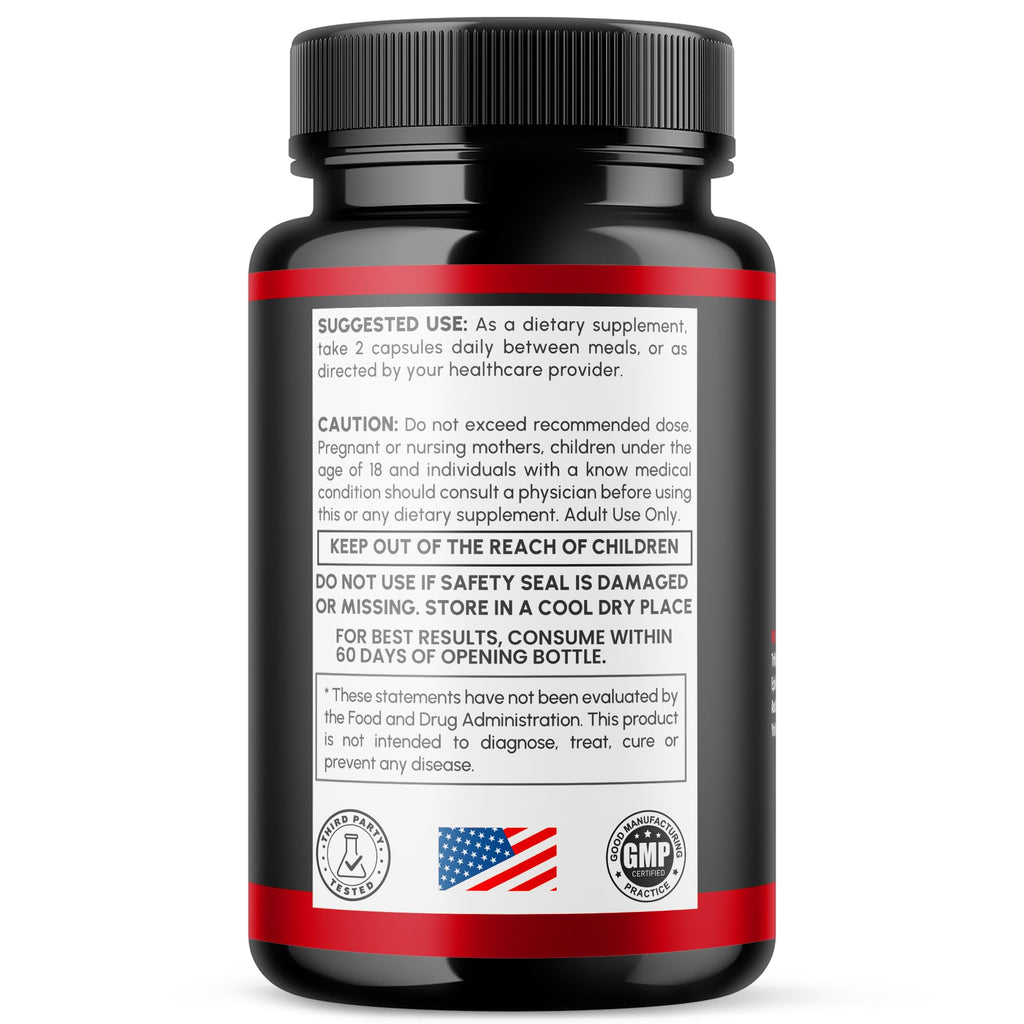 Testo Dark Capsules, Official TestoDark Pills with All Natural Ingredients, Testo Dark Advanced Overall Health & Wellness Vitamin Supplement Formula for Max Strength Multivitamin Support (60 Capsules)