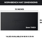 ONREVA Workbench Mat 24X72 Inches, EVA Work Mat, Protect Your Work Bench Top, Heavy Duty Pad for Tool Box Top, Table, Tool Station, Rolling Cabinet Cart Cover Liner Matt, 72"X24" 5mm Thick