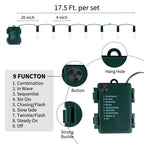 Brightown Battery Operated Christmas Lights 2 Pack 18 FT 50 LED Warm White
