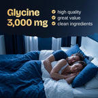 Nocturna Glycine Supplement – 100% Pure 3g Glycine Powder for Sleep, Calm & Recovery – USA Made Sleep Aid for Men & Women – Non-GMO & Completely Natural - 6.3Oz for 60 Servings
