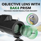 Starscope Monocular Telescope Smartphone Bundle - 10x42 Monoculars for Adults High Powered with Cell Phone Adapter | Bird Watching, Hunting, Hiking Pocket Scope | BAK4 Prism FMC Lens, Waterproof